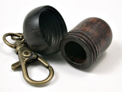 LV-1684 Snakewood & Mun Ebony Acorn Key Fob, Pill Holder, Memorial Pendant-SCREW CAP