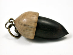 LV-1686 Mun Ebony & Live Oak Acorn Key Fob, Pill Holder, Memorial Pendant-SCREW CAP