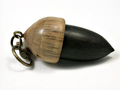 LV-1686 Mun Ebony & Live Oak Acorn Key Fob, Pill Holder, Memorial Pendant-SCREW CAP