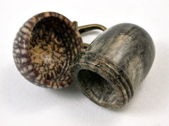 LV-1696 Buckeye Burl & Betelnut Acorn Key Fob, Pill Holder, Cash Stash-SCREW CAP