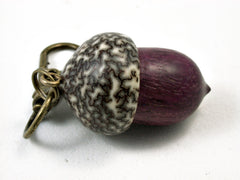 LV-1699 Purpleheart & Betelnut Acorn Key Fob, Pill Holder, Cash Stash-SCREW CAP