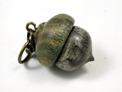 LV-1706 Buckeye & Verawood Acorn Key Fob, Pill Holder, Memorial Pendant-SCREW CAP