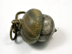 LV-1706 Buckeye & Verawood Acorn Key Fob, Pill Holder, Memorial Pendant-SCREW CAP