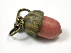 LV-1707 Pink Ivory & Verawood Acorn Key Fob, Pill Holder, Memorial Pendant-SCREW CAP