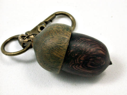 LV-1708 Camatillo & Verawood Acorn Key Fob, Pill Holder, Memorial Pendant-SCREW CAP