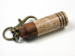 LV-1709 Koa & Cocobolo Secret Compartment Necklace, Pill Pendant, Memorial Jewelry-SCREW CAP
