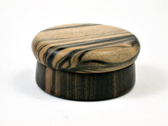 LV-1691 Ebony Wooden Flat Pill Box, Ring Holder, Jewelry Box-SCREW CAP