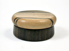 LV-1691 Ebony Wooden Flat Pill Box, Ring Holder, Jewelry Box-SCREW CAP