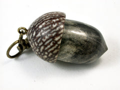 LV-1696 Buckeye Burl & Betelnut Acorn Key Fob, Pill Holder, Cash Stash-SCREW CAP