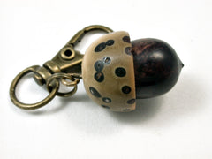 LV-1701 Camatillo & Raphia Palm Nut Acorn Key Fob, Pill Holder, Memorial Pendant-SCREW CAP