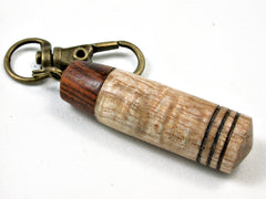 LV-1704 Koa & Cocobolo Secret Compartment Necklace, Pill Pendant, Memorial Jewelry-SCREW CAP