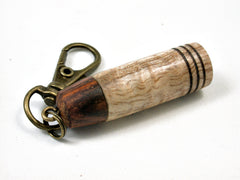 LV-1704 Koa & Cocobolo Secret Compartment Necklace, Pill Pendant, Memorial Jewelry-SCREW CAP