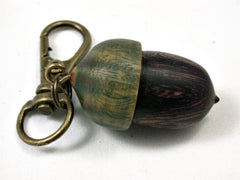 LV-1708 Camatillo & Verawood Acorn Key Fob, Pill Holder, Memorial Pendant-SCREW CAP
