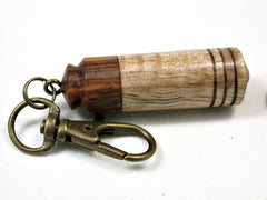 LV-1709 Koa & Cocobolo Secret Compartment Necklace, Pill Pendant, Memorial Jewelry-SCREW CAP