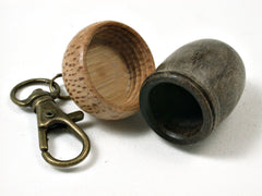 LV-1715 Pyinma & Royal Palm Acorn Key Fob, Pill Holder, Cash Stash-SCREW CAP