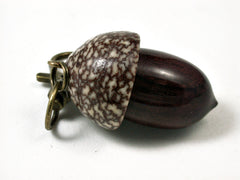 LV-1716 Bois de Rose & Betelnut Acorn Key Fob, Pill Holder, Cash Stash-SCREW CAP