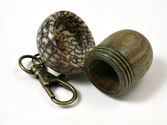LV-1718 Verawood & Betelnut Acorn Key Fob, Pill Holder, Cash Stash-SCREW CAP