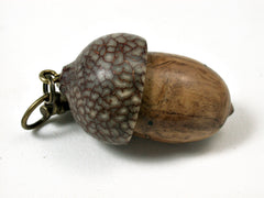 LV-1719 Olive Burl & Betelnut Acorn Key Fob, Pill Holder, Cash Stash-SCREW CAP