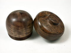 LV-1712 Satinwood & Ironwood Acorn Trinket Box, Keepsake, Jewelry Box-SCREW CAP