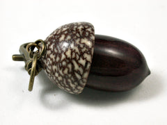LV-1716 Bois de Rose & Betelnut Acorn Key Fob, Pill Holder, Cash Stash-SCREW CAP