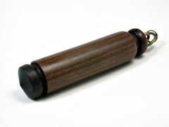 LV-0544 Cocuswood & Ebony Slim Box, Pendant Pill Fob, Cash Stash-SCREW CAP