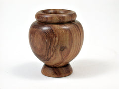 LV-0365 Tulipwood Miniature Wooden Vase, Footed Bowl, Hollow Form-CUTE