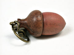 LV-0665 Pink Ivory & Ironwood Acorn Key Fob, Pill Holder, Memorial Pendant-SCREW CAP