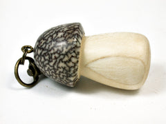 LV-1785 American Holly & Betel Nut Mushroom Charm, Secret Compartment, Pill Pendant-SCREW CAP