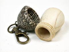 LV-1785 American Holly & Betel Nut Mushroom Charm, Secret Compartment, Pill Pendant-SCREW CAP