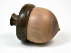 LV-1783 Photinia & Greenheart Hand Turned Wooden Acorn Trinket Box, Keepsakes, Jewelry Box-SCREW CAP