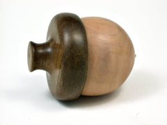 LV-1783 Photinia & Greenheart Hand Turned Wooden Acorn Trinket Box, Keepsakes, Jewelry Box-SCREW CAP