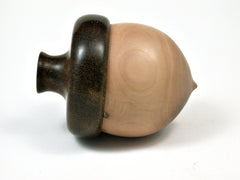 LV-1783 Photinia & Greenheart Hand Turned Wooden Acorn Trinket Box, Keepsakes, Jewelry Box-SCREW CAP