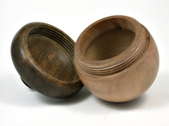 LV-1783 Photinia & Greenheart Hand Turned Wooden Acorn Trinket Box, Keepsakes, Jewelry Box-SCREW CAP