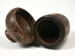 LV-1792 Koa & Coconut Wooden Acorn Trinket Box, Keepsake, Jewelry, Ring Box-SCREW CAP