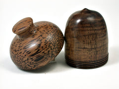 LV-1792 Koa & Coconut Wooden Acorn Trinket Box, Keepsake, Jewelry, Ring Box-SCREW CAP