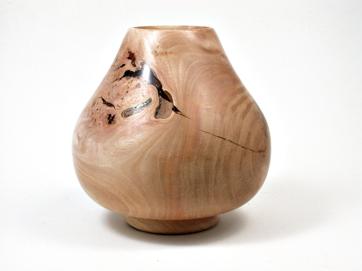 LV-1782 California Wild Lilac Hand Turned Wooden Bowl, Vase, Hollow Form-RARE