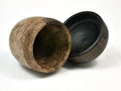 LV-1793 Catalpa Burl & Leadwood Acorn Trinket Box, Keepsake, Jewelry, Ring Box-SCREW CAP