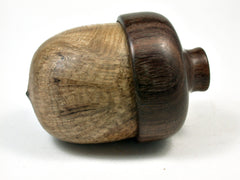 LV-1793 Catalpa Burl & Leadwood Acorn Trinket Box, Keepsake, Jewelry, Ring Box-SCREW CAP