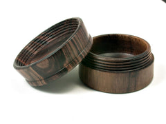 LV-1801 Queenwood & Kingwood Cap Flat Pill Box, Ring Holder, Jewelry Box-SCREW CAP