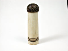 LV-1800 Holly & Betelnut Wooden Slim Pill Box, Toothpick Holder, Needle Case-SCREW CAP