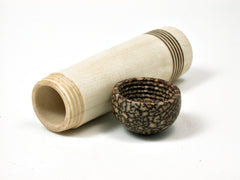 LV-1800 Holly & Betelnut Wooden Slim Pill Box, Toothpick Holder, Needle Case-SCREW CAP