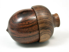 LV-1808 Cocobolo & Tambooti Acorn Trinket Box, Keepsake, Jewelry Box-SCREW CAP
