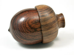 LV-1808 Cocobolo & Tambooti Acorn Trinket Box, Keepsake, Jewelry Box-SCREW CAP
