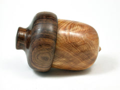 LV-1810 Ponderosa Pine Burl & Tambooti Acorn Trinket Box, Keepsake, Jewelry Box-SCREW CAP
