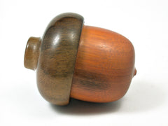 LV-1336 Golden Wood & Greenheart Hand Turned Acorn Trinket Box, Keepsakes, Jewelry Box-SCREW CAP