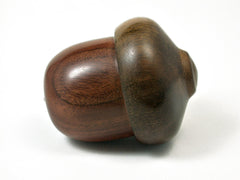 LV-1338 Mopane & Greenheart Acorn Pill Fob, Trinket, Jewelry Box-SCREW CAP