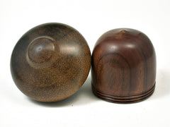 LV-1338 Mopane & Greenheart Acorn Pill Fob, Trinket, Jewelry Box-SCREW CAP