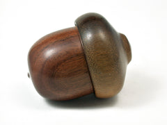 LV-1338 Mopane & Greenheart Acorn Pill Fob, Trinket, Jewelry Box-SCREW CAP