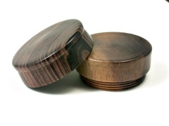 LV-1801 Queenwood & Kingwood Cap Flat Pill Box, Ring Holder, Jewelry Box-SCREW CAP