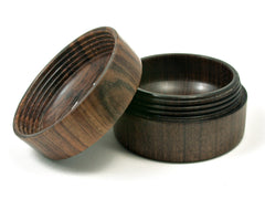 LV-1803 Leadwood with Tambooti Flat Pill Box, Ring Holder, Jewelry Box-SCREW CAP